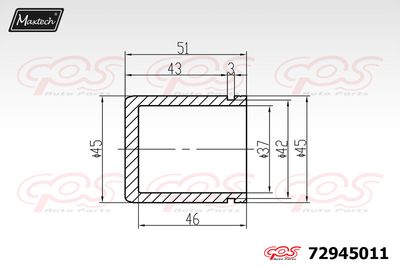 72945011 MAXTECH Поршень, корпус скобы тормоза