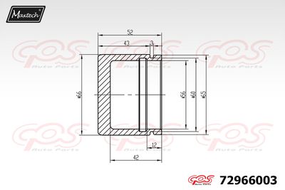 72966003 MAXTECH Поршень, корпус скобы тормоза