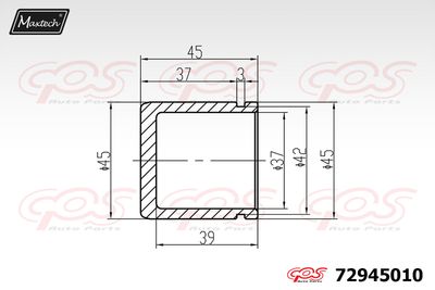 72945010 MAXTECH Поршень, корпус скобы тормоза