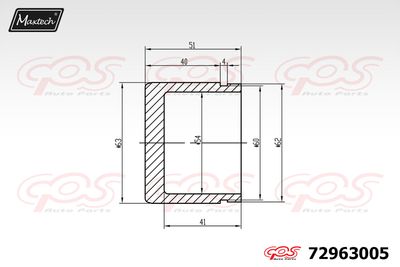 72963005 MAXTECH Поршень, корпус скобы тормоза