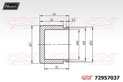 72957037 MAXTECH Поршень, корпус скобы тормоза