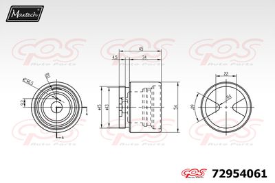 72954061 MAXTECH Поршень, корпус скобы тормоза