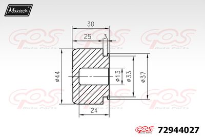 72944027 MAXTECH Поршень, корпус скобы тормоза