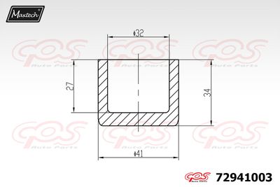 72941003 MAXTECH Поршень, корпус скобы тормоза