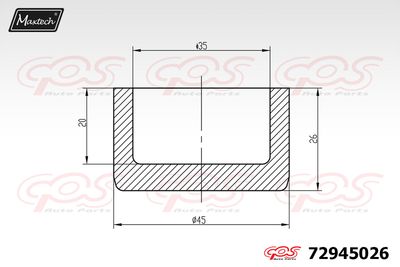 72945026 MAXTECH Поршень, корпус скобы тормоза