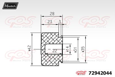 72942044 MAXTECH Поршень, корпус скобы тормоза