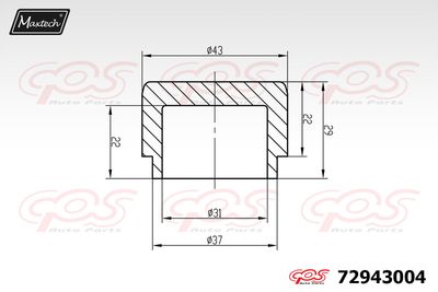 72943004 MAXTECH Поршень, корпус скобы тормоза