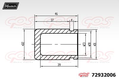 72932006 MAXTECH Поршень, корпус скобы тормоза