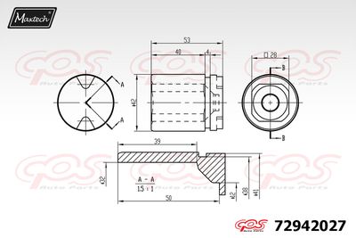 72942027 MAXTECH Поршень, корпус скобы тормоза