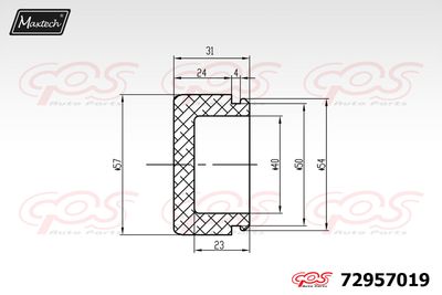 72957019 MAXTECH Поршень, корпус скобы тормоза