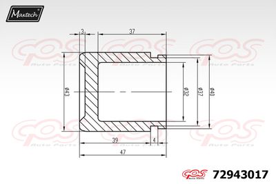 72943017 MAXTECH Поршень, корпус скобы тормоза