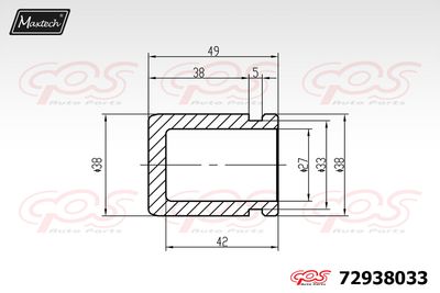 72938033 MAXTECH Поршень, корпус скобы тормоза