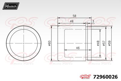 72960026 MAXTECH Поршень, корпус скобы тормоза