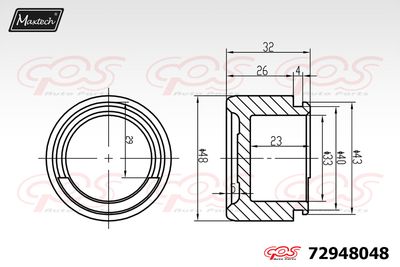 72948048 MAXTECH Поршень, корпус скобы тормоза