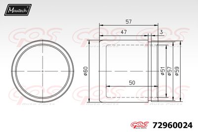 72960024 MAXTECH Поршень, корпус скобы тормоза