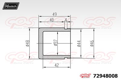 72948008 MAXTECH Поршень, корпус скобы тормоза