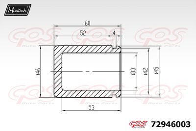 72946003 MAXTECH Поршень, корпус скобы тормоза