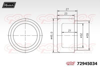 72945034 MAXTECH Поршень, корпус скобы тормоза