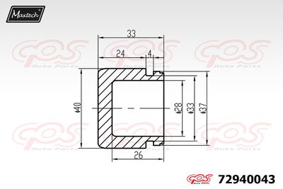 72940043 MAXTECH Поршень, корпус скобы тормоза