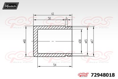 72948018 MAXTECH Поршень, корпус скобы тормоза