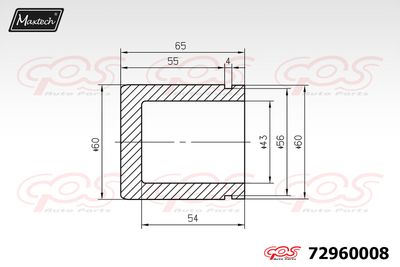 72960008 MAXTECH Поршень, корпус скобы тормоза