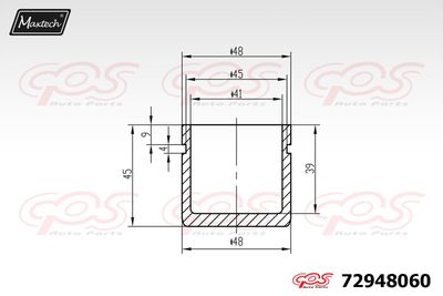 72948060 MAXTECH Поршень, корпус скобы тормоза