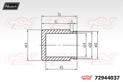 72944037 MAXTECH Поршень, корпус скобы тормоза