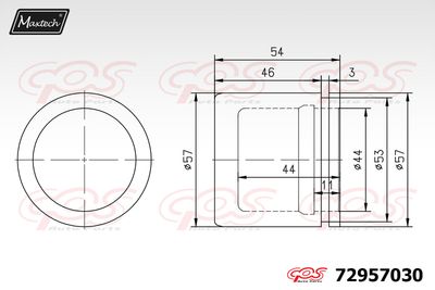 72957030 MAXTECH Поршень, корпус скобы тормоза