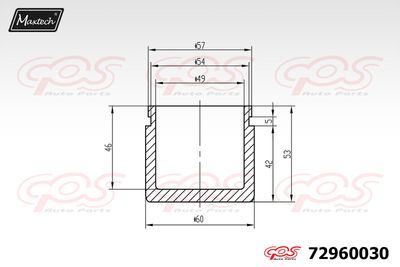 72960030 MAXTECH Поршень, корпус скобы тормоза