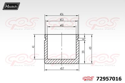 72957016 MAXTECH Поршень, корпус скобы тормоза