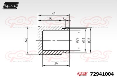 72941004 MAXTECH Поршень, корпус скобы тормоза