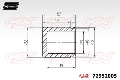 72952005 MAXTECH Поршень, корпус скобы тормоза