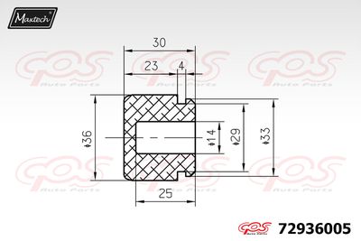 72936005 MAXTECH Поршень, корпус скобы тормоза