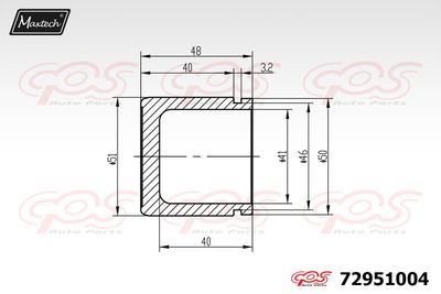 72951004 MAXTECH Поршень, корпус скобы тормоза