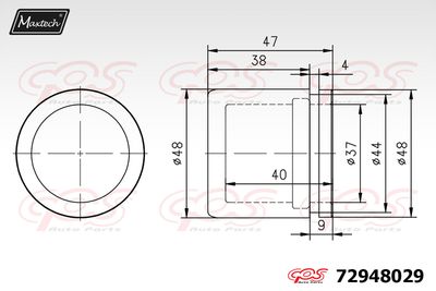 72948029 MAXTECH Поршень, корпус скобы тормоза