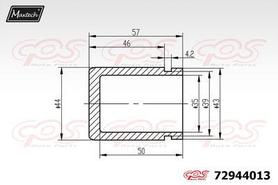 72944013 MAXTECH Поршень, корпус скобы тормоза