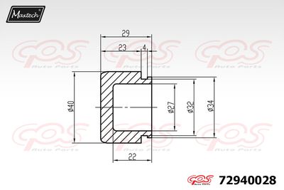 72940028 MAXTECH Поршень, корпус скобы тормоза