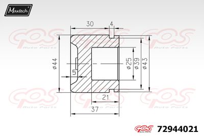 72944021 MAXTECH Поршень, корпус скобы тормоза