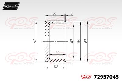 72957045 MAXTECH Поршень, корпус скобы тормоза