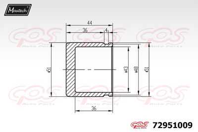 72951009 MAXTECH Поршень, корпус скобы тормоза