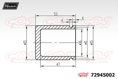 72945002 MAXTECH Поршень, корпус скобы тормоза