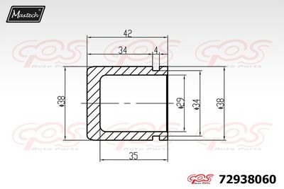 72938060 MAXTECH Поршень, корпус скобы тормоза