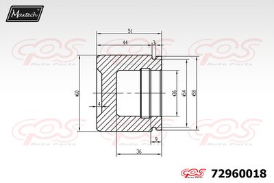 72960018 MAXTECH Поршень, корпус скобы тормоза