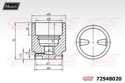 72948020 MAXTECH Поршень, корпус скобы тормоза