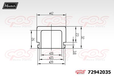 72942035 MAXTECH Поршень, корпус скобы тормоза