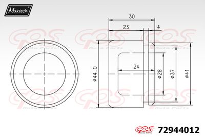 72944012 MAXTECH Поршень, корпус скобы тормоза