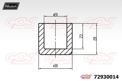 72930014 MAXTECH Поршень, корпус скобы тормоза