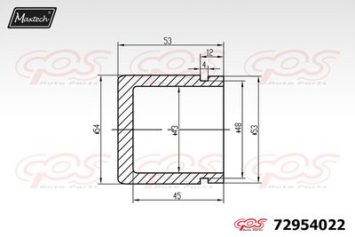 72954022 MAXTECH Поршень, корпус скобы тормоза