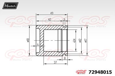 72948015 MAXTECH Поршень, корпус скобы тормоза