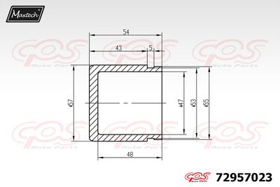 72957023 MAXTECH Поршень, корпус скобы тормоза